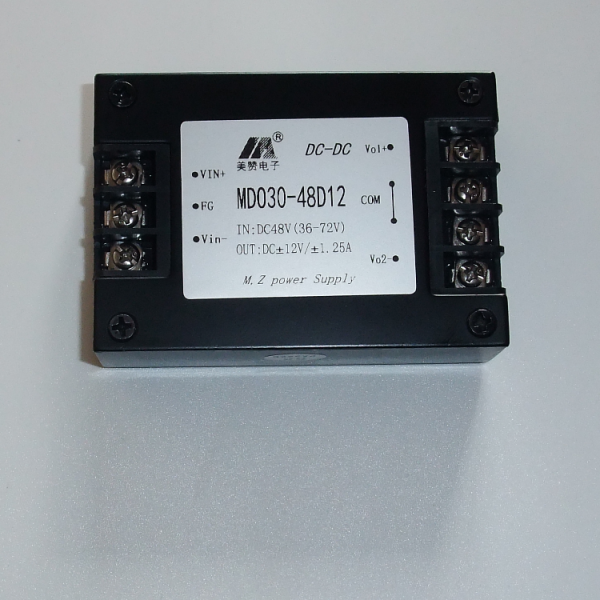 DCDC 电源模块 正负共地，双路输出 MDO30-48D12