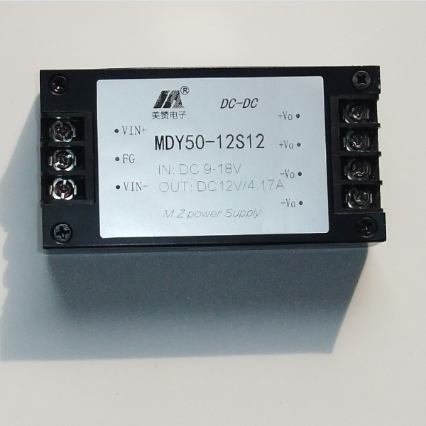 DCDC模块电源30~50W 输入9-18V,输出5V12V24V48V MDY50-12S12
