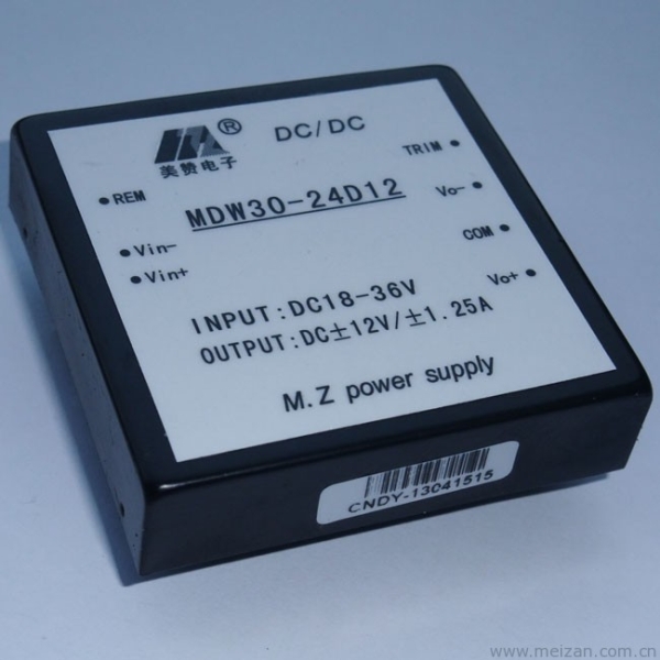 30W,24V转正负12V/各1.25A,DC-DC电源