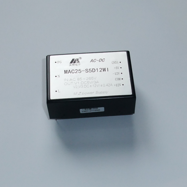ACDC电源模块  三路输出两路隔离 插针式 25W  MAC25-S5D12WI