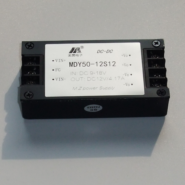 DCDC模块电源30~50W 输入9-18V,输出5V12V24V48V MDY50-12S12