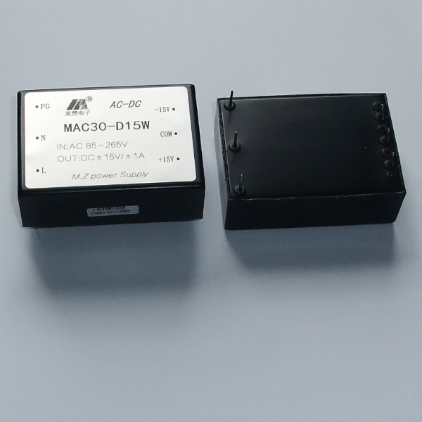 ACDC 电源模块 双路共地 插针式  MAC30-D15W